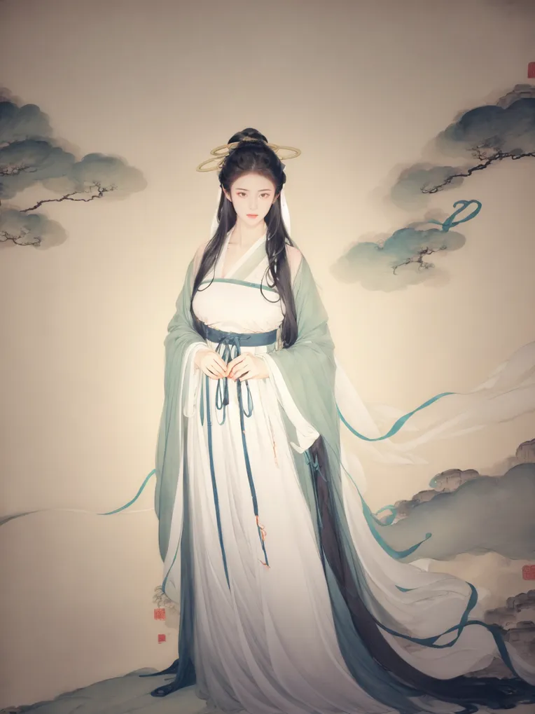 Chinese Style,Traditional Painting Media,Girl,LoRA,SD 1.5