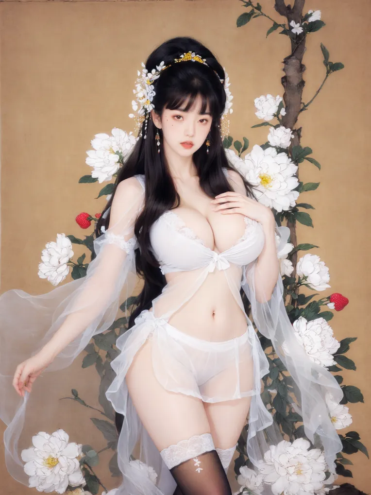 Chinese Style,Traditional Painting Media,Girl,LoRA,SD 1.5