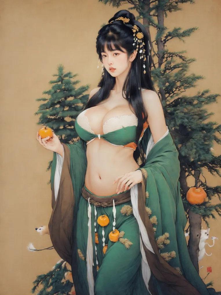 Chinese Style,Traditional Painting Media,Girl,LoRA,SD 1.5