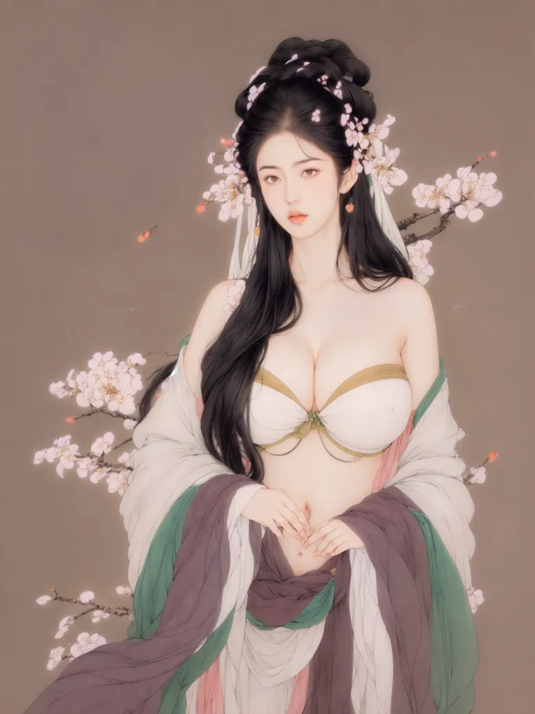 Chinese Style,Traditional Painting Media,Girl,LoRA,SD 1.5