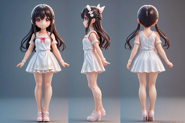 Cartoon style,Anime Character,Girl,LoRA,SD 1.5