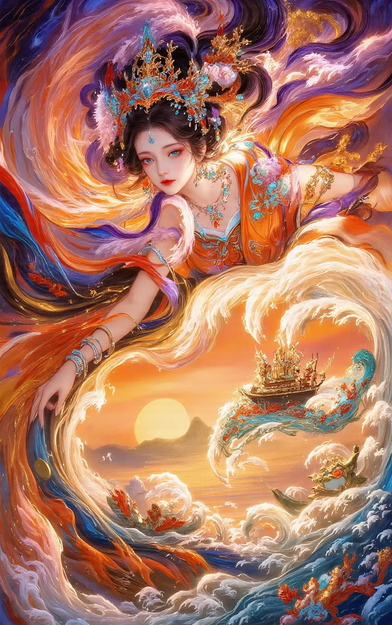 Digital Painting Media,Girl,Style Boost,LoRA,FLUX.1