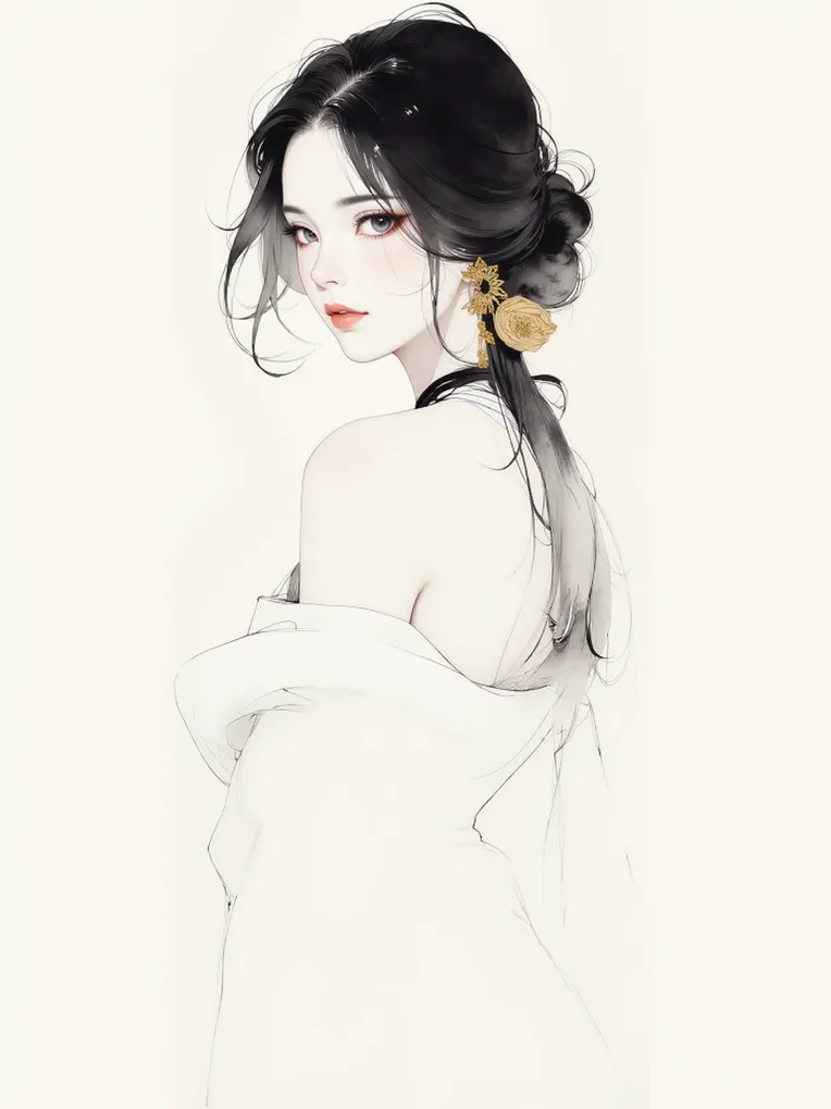 Traditional Painting Media,Girl,Style Boost,LoRA,FLUX.1