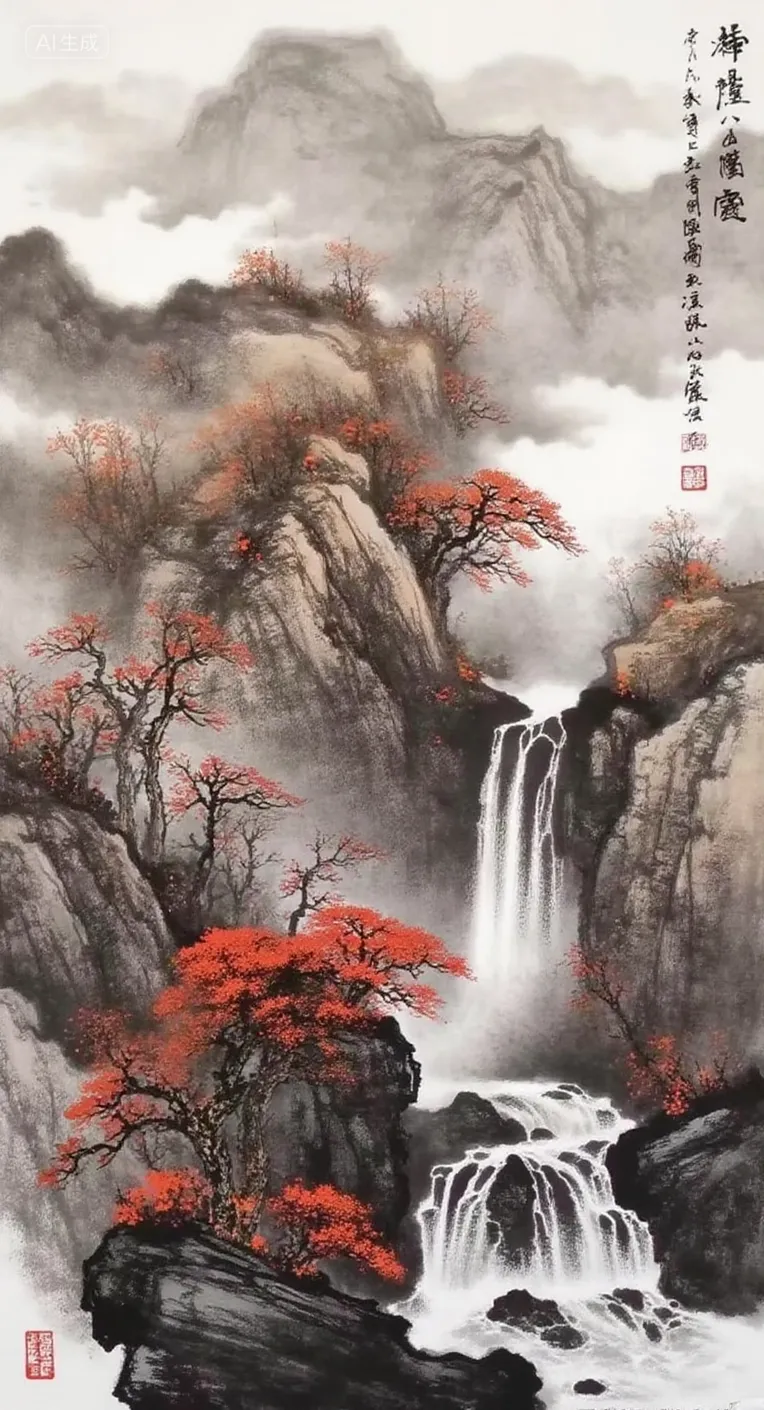 「未知」油彩画 191 Chinese Classical Landscape Painting-LoRA-115689954-Shakker
