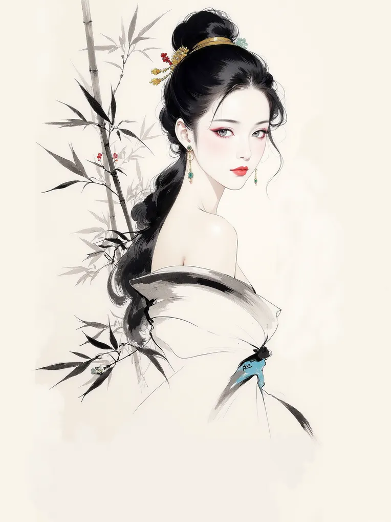 Traditional Painting Media,Girl,Style Boost,LoRA,FLUX.1