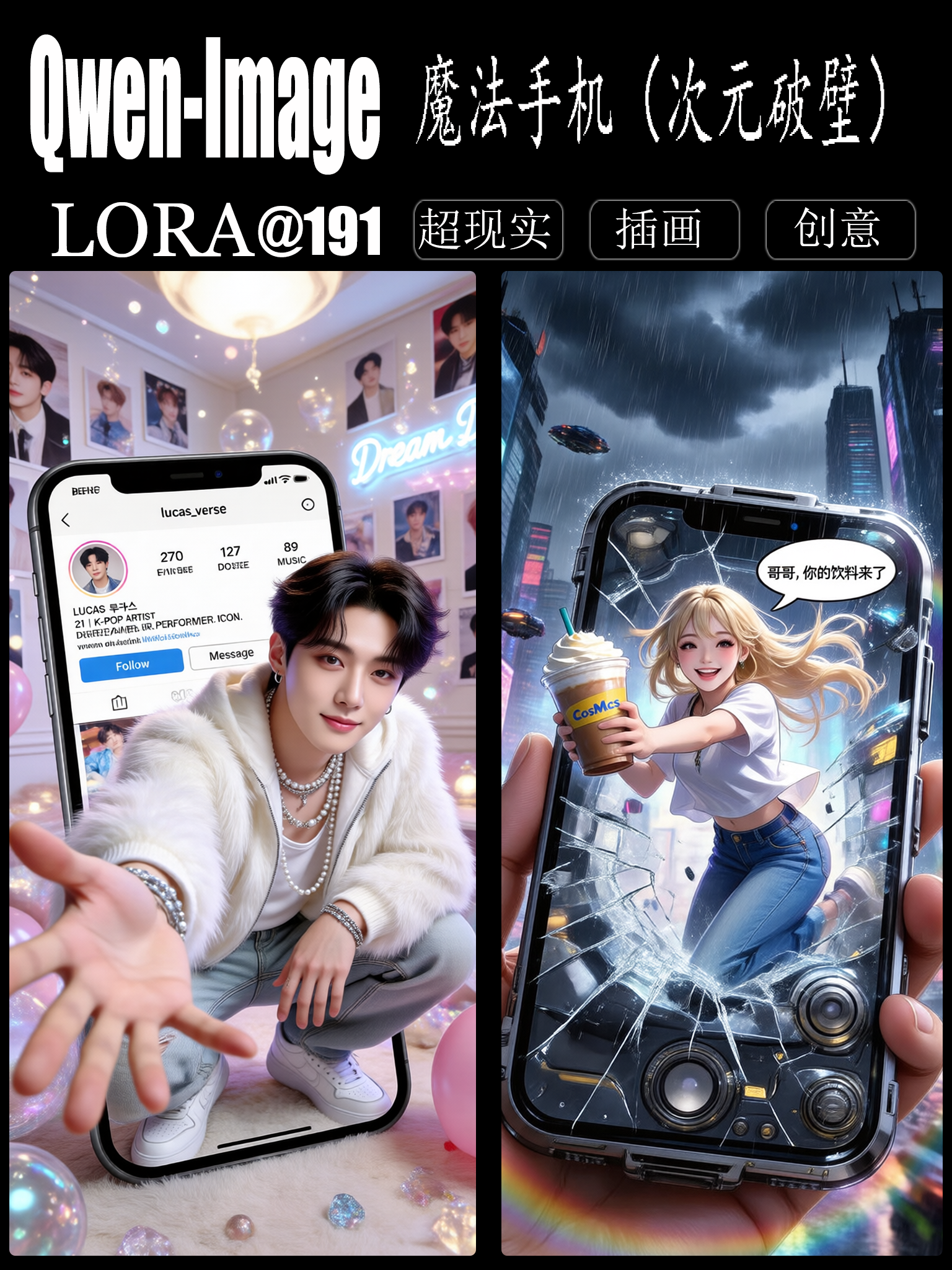 Dimensional Breakthrough Style (Magical Mobile Photography) 千问次元破壁超现实摄影V1.0