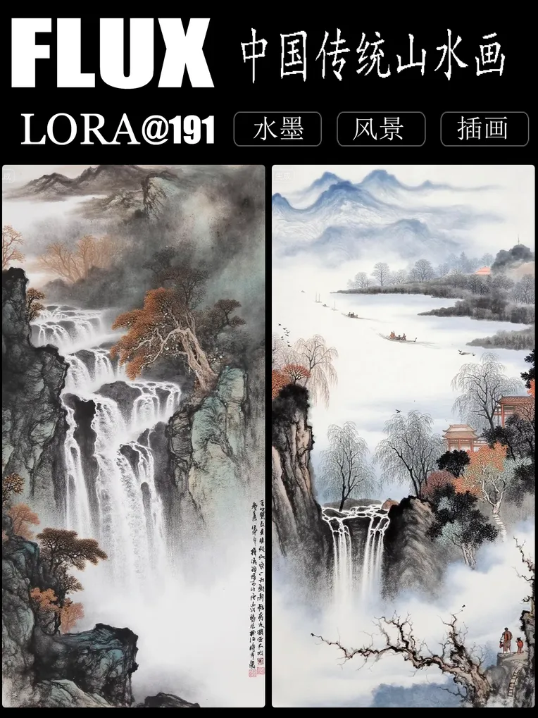 191 Chinese Classical Landscape Painting-LoRA-115689954-Shakker