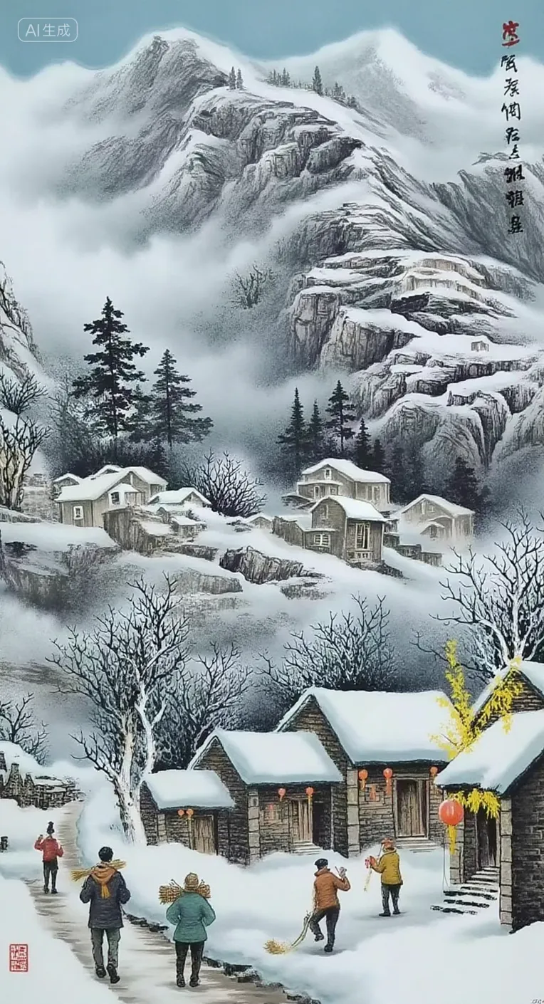 「未知」油彩画 191 Chinese Classical Landscape Painting-LoRA-115689954-Shakker