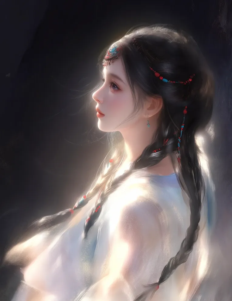 Traditional Painting Media,Girl,Style Boost,LoRA,