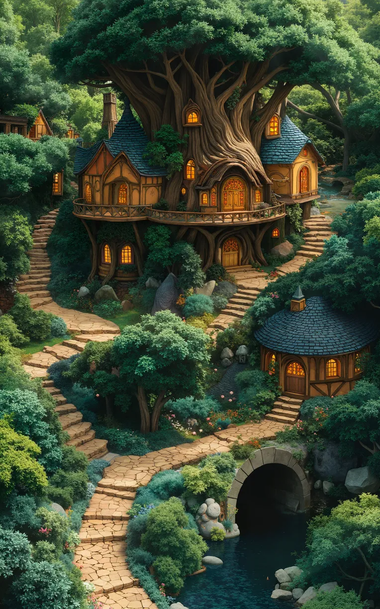 Traditional Painting Media,Building,Object Enhance,LoRA,SDXL