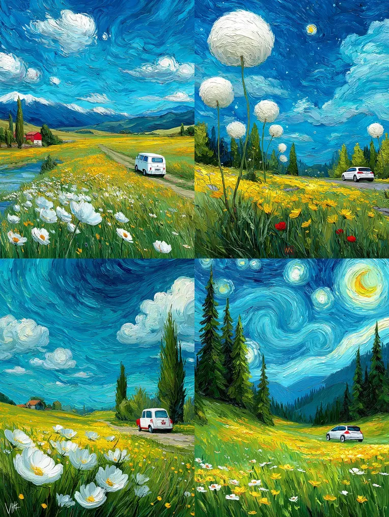 J_Starry Brushstrokes_Van Gogh Impasto Natural Scene Style-LoRA-JA