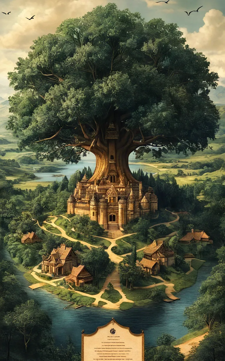 Traditional Painting Media,Building,Object Enhance,LoRA,SDXL