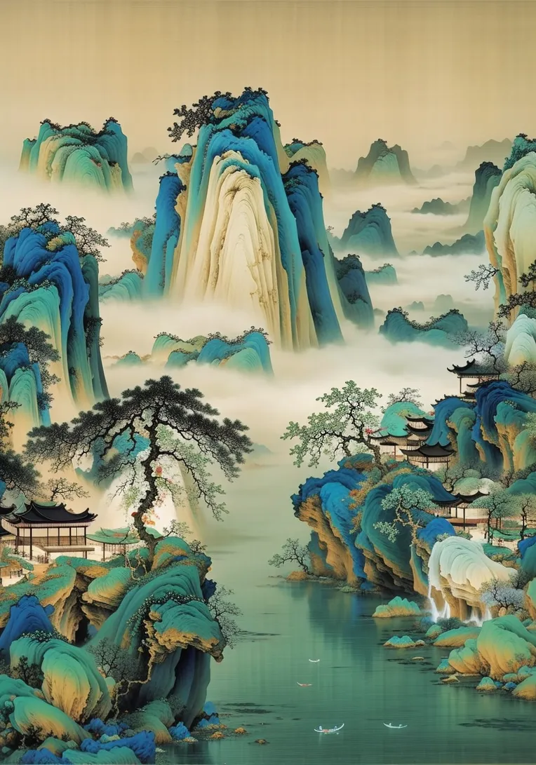 如是山水_高山流水_1.0-LoRA-如是_AI-Shakker