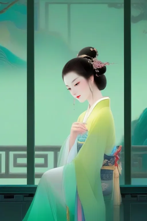 Chinese Style,Traditional Painting Media,Girl,LoRA,SD 1.5