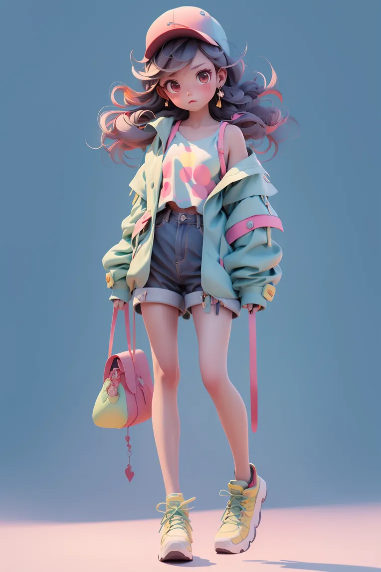 Cartoon style,Digital Painting Media,Girl,LoRA,SD 1.5