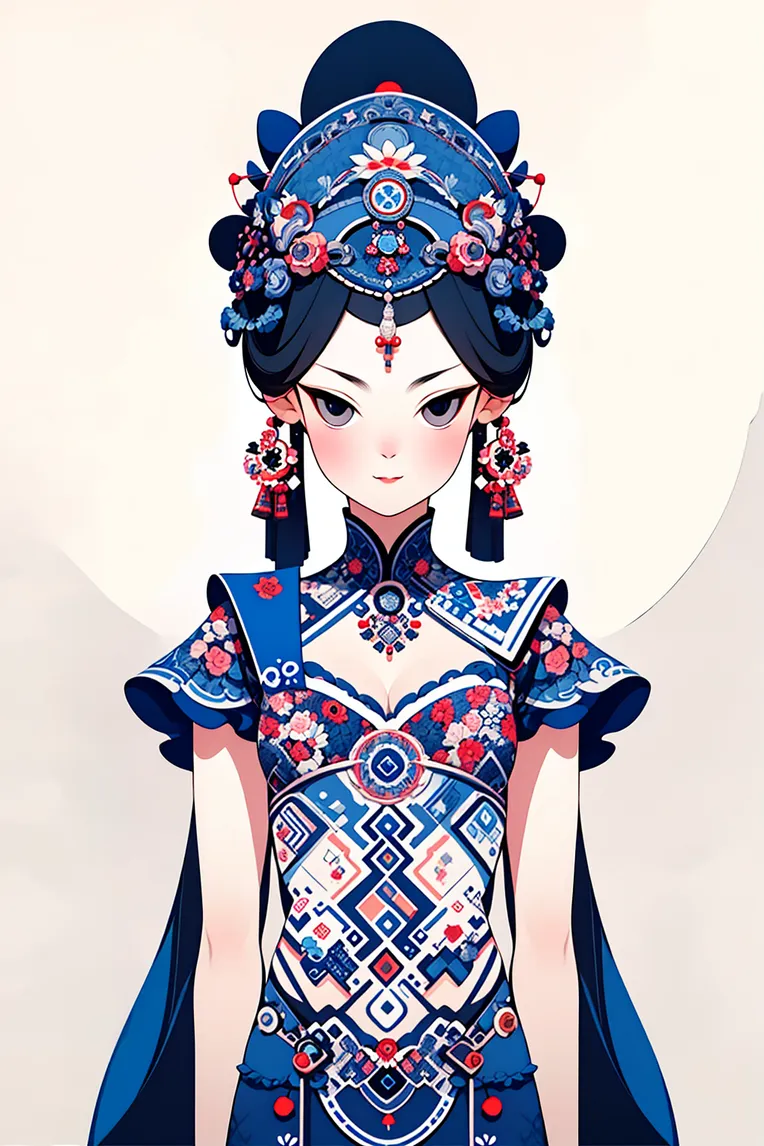 Flat,Chinese Style,Flat Illustration,Checkpoint,SD 1.5