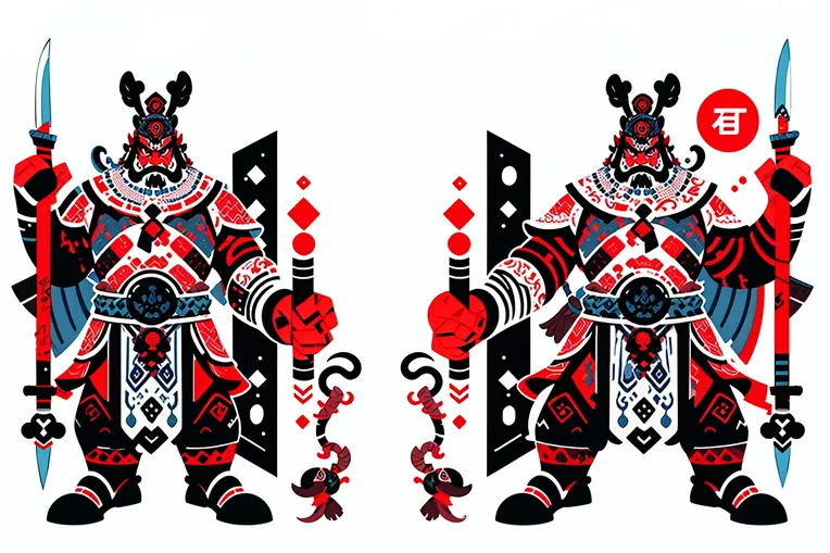 Flat,Chinese Style,Flat Illustration,Checkpoint,SD 1.5