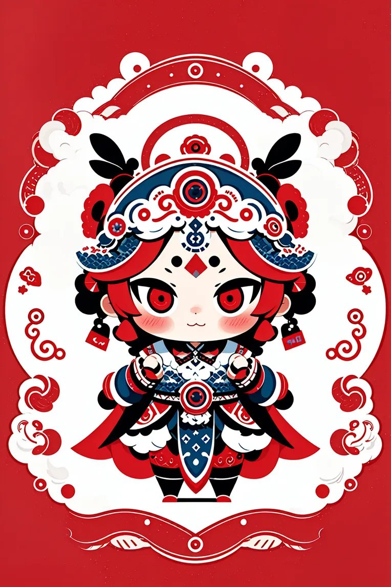 Flat,Chinese Style,Flat Illustration,Checkpoint,SD 1.5