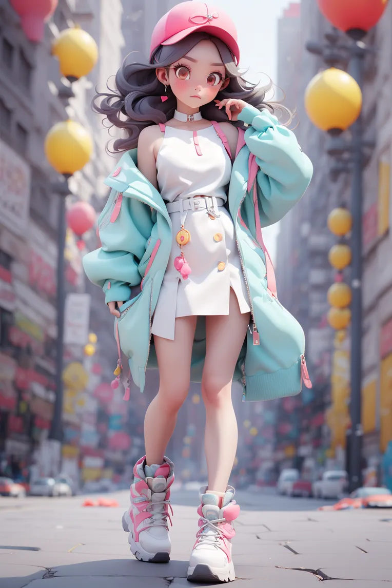 Cartoon style,Digital Painting Media,Girl,LoRA,SD 1.5