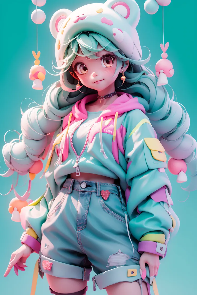 Cartoon style,Digital Painting Media,Girl,LoRA,SD 1.5