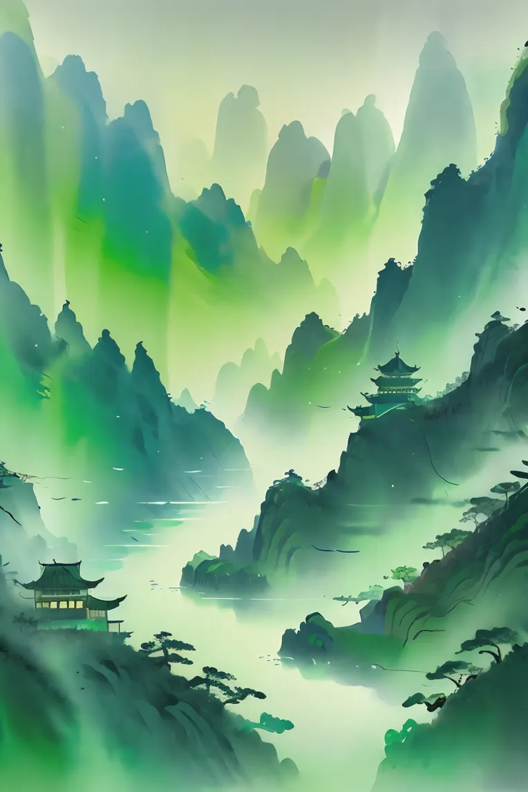 Flat,Chinese Style,Classic Painting,LoRA,SD 1.5