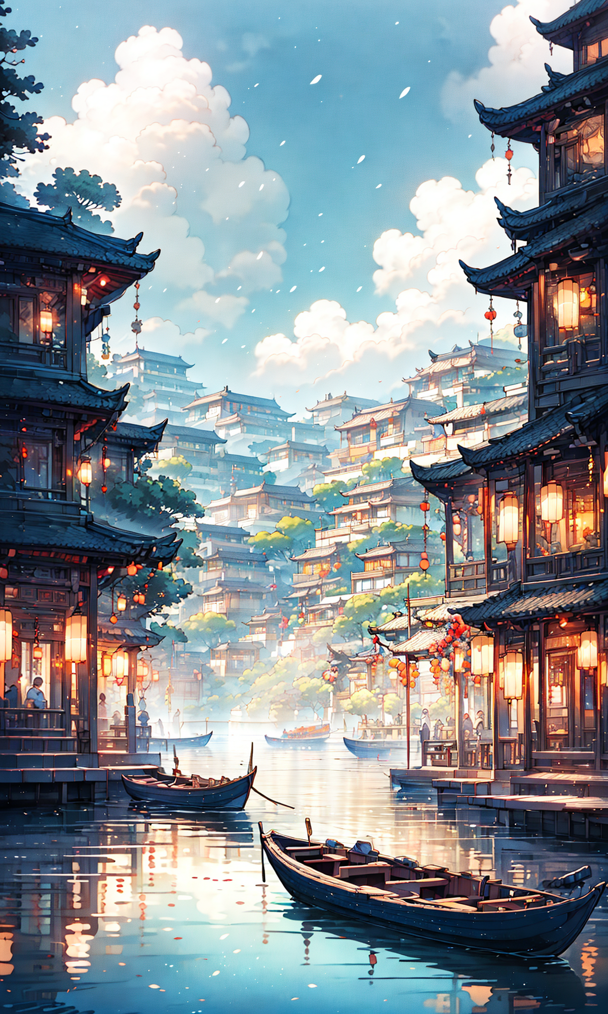 AI绘画-场景画-江南水乡-沁轩-AI绘图-LiblibAI