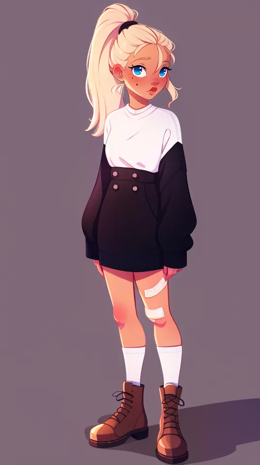 Flat,Flat Illustration,Girl,LoRA,SD 1.5