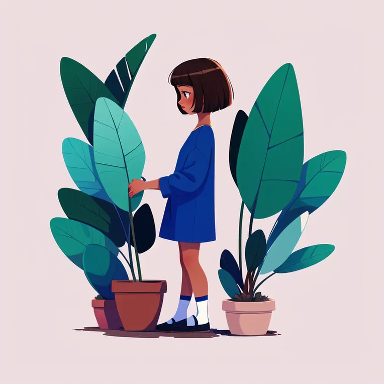 Flat,Flat Illustration,Girl,LoRA,SD 1.5