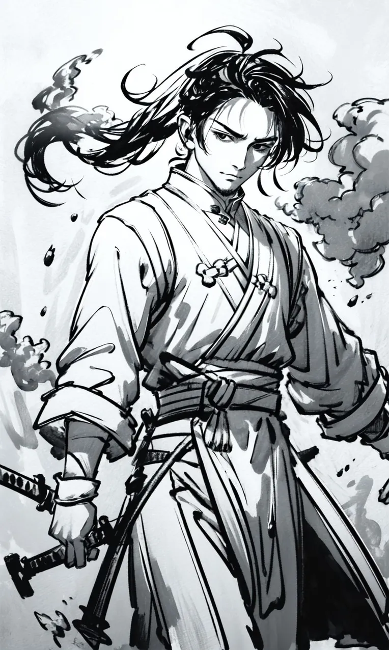 Hand-Drawn,Traditional Painting Media,Girl,LoRA,SD 1.5