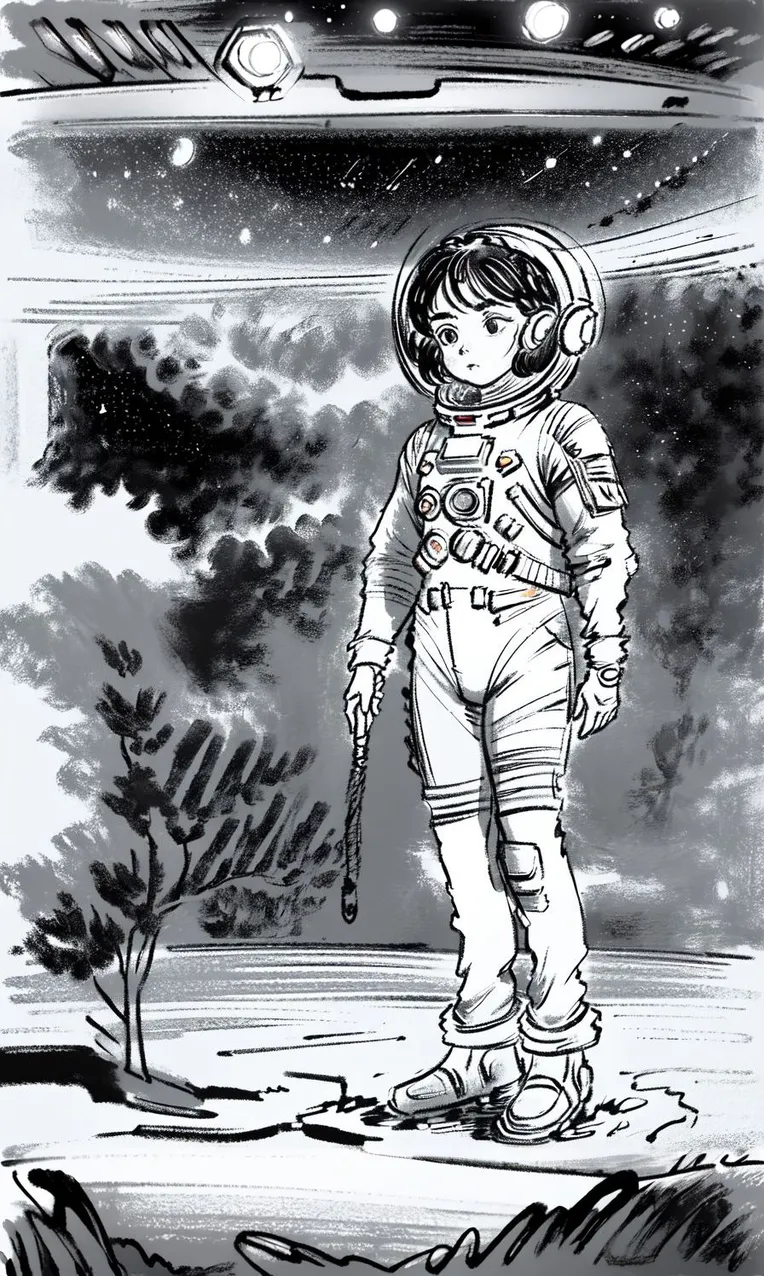 Hand-Drawn,Traditional Painting Media,Girl,LoRA,SD 1.5