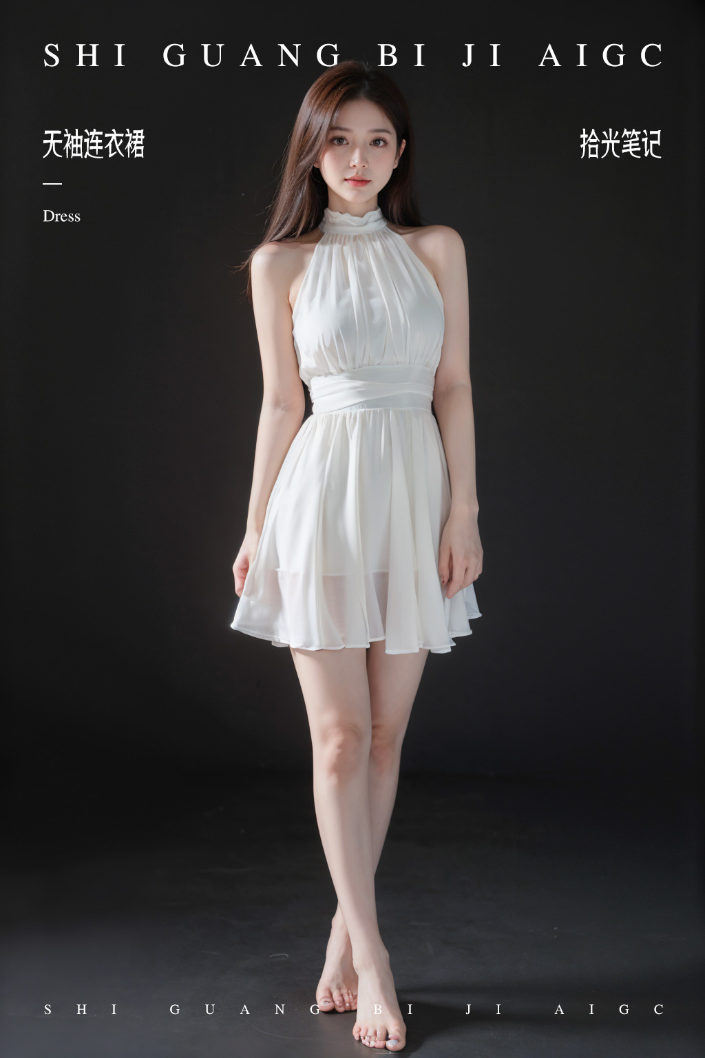 White sleeveless dress v1.0