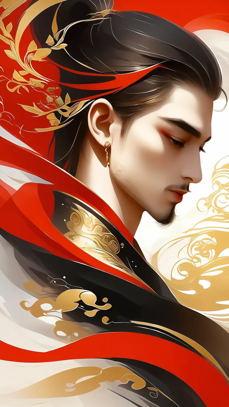 Flat,Chinese Style,Traditional Painting Media,LoRA,SDXL