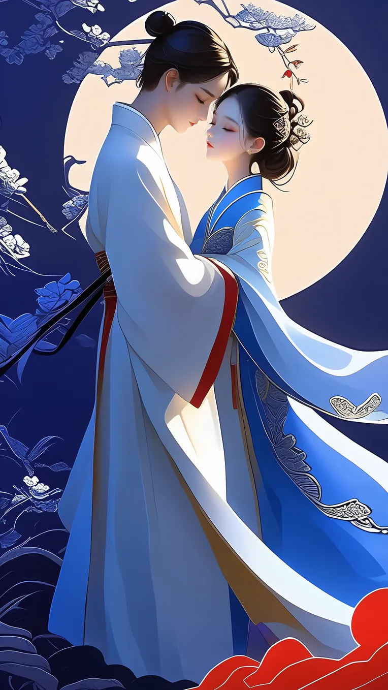 Flat,Chinese Style,Traditional Painting Media,LoRA,SDXL