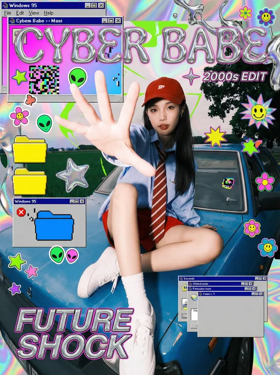 Y2K(千禧年)艺术风格海报--Jcy樂多-LiblibAI
