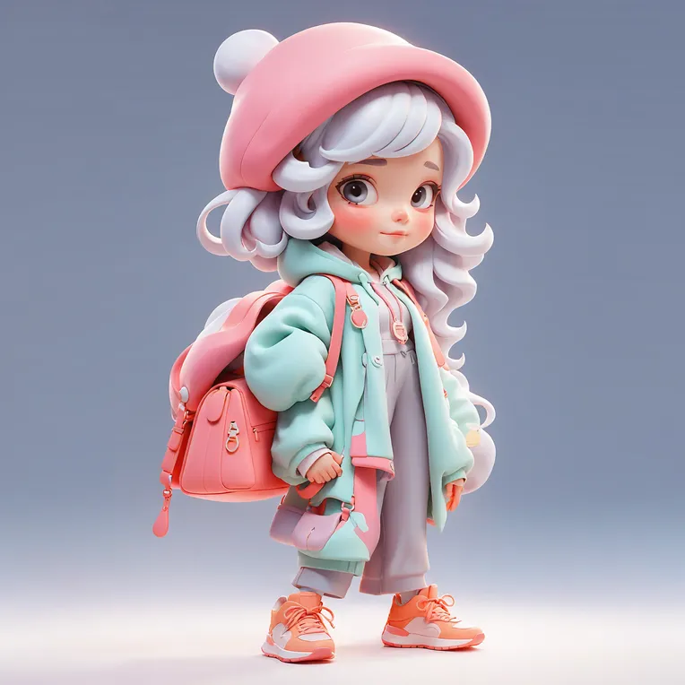 Cartoon style,Digital Painting Media,Girl,LoRA,SDXL