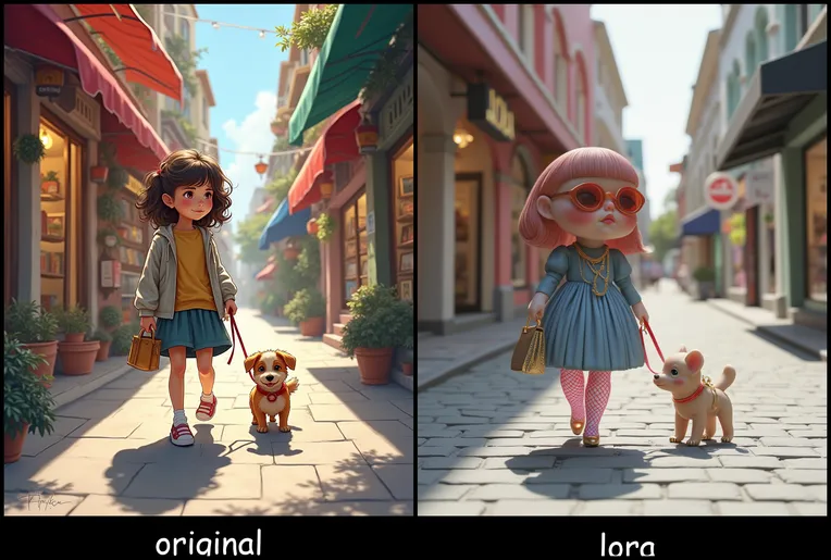 Cartoon style,Digital Painting Media,Girl,LoRA,FLUX.1