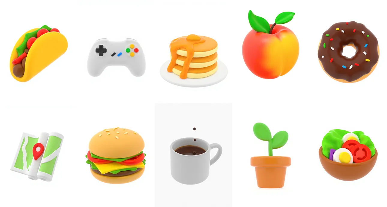 B端3D卡通图标丨3D Cartoon icon-LoRA-IP品牌设计-LiblibAI