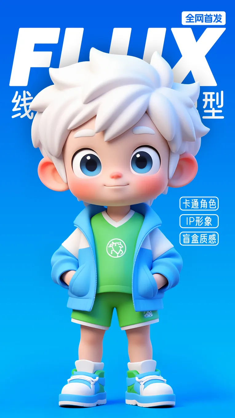 Cartoon style,Boy,Style Boost,LoRA,FLUX.1