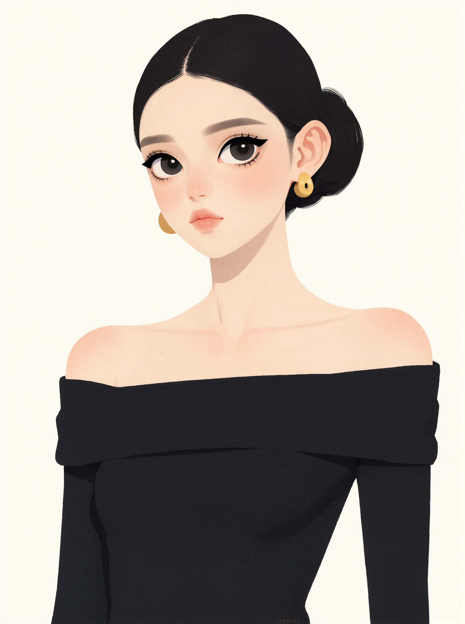 Z-image Minimalist flat character illustration poster v1.0