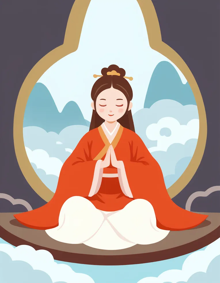Chinese Style,Flat Illustration,Girl,LoRA,Kolors