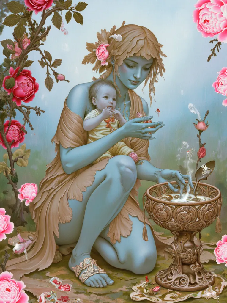 Flat Illustration,Girl,Object Enhance,LoRA,FLUX.1