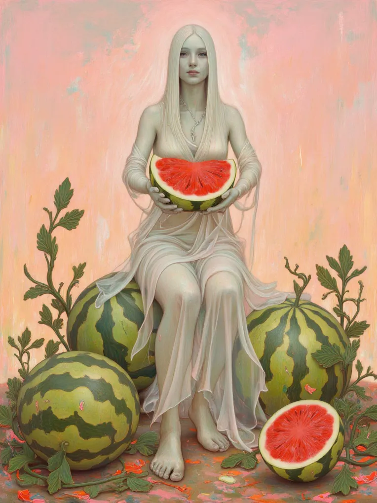 Flat Illustration,Girl,Object Enhance,LoRA,FLUX.1