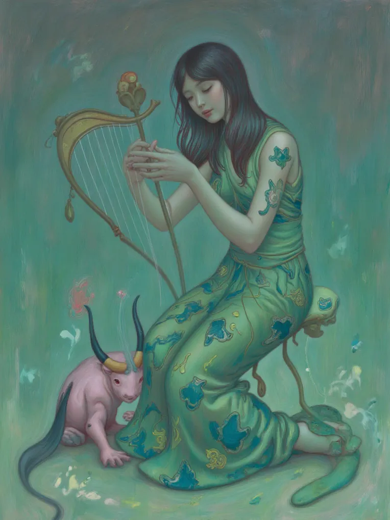 Flat Illustration,Girl,Object Enhance,LoRA,FLUX.1