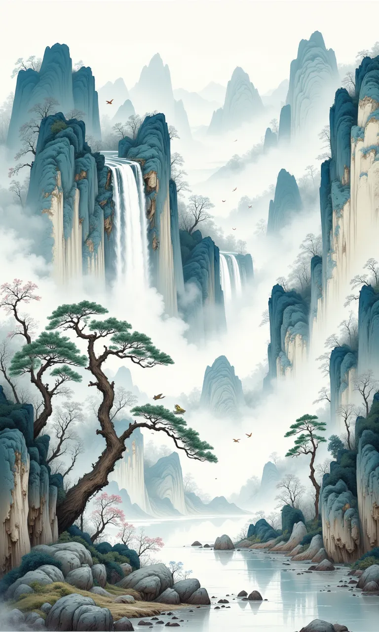 中国山水画 F.1- 中国山水画-LoRA-金钱之兄-LiblibAI