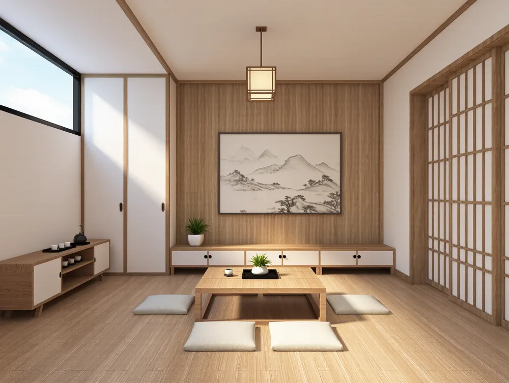 Qwen-image日式禅意风室内设计-LoRA-妙语-LiblibAI