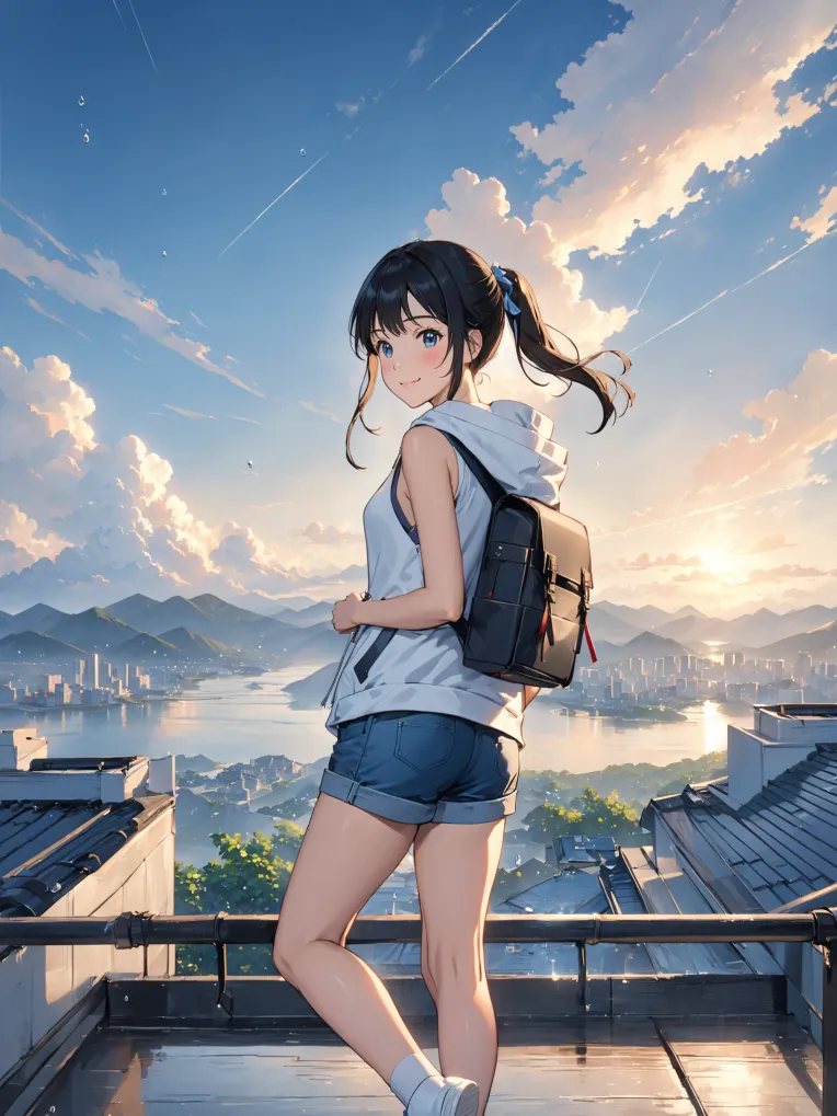 あ*ぴ様 天野陽菜　天気の子　シークレット　バスタオル　　4276 ウマ娘 日漫风格新海诚风格天気の子-LoRA-小晨毅哥-LiblibAI