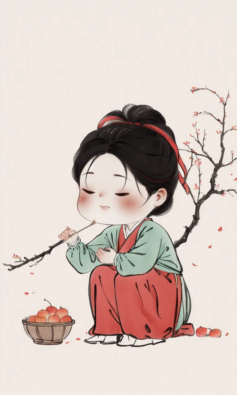 Chinese Style,Traditional Painting Media,Girl,LoRA,SD 1.5