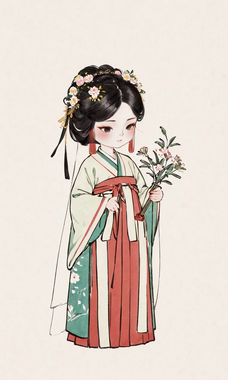 Chinese Style,Traditional Painting Media,Girl,LoRA,SD 1.5