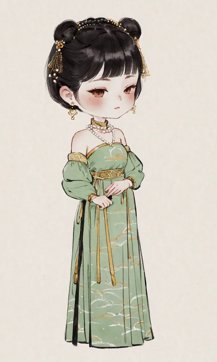 Chinese Style,Traditional Painting Media,Girl,LoRA,SD 1.5
