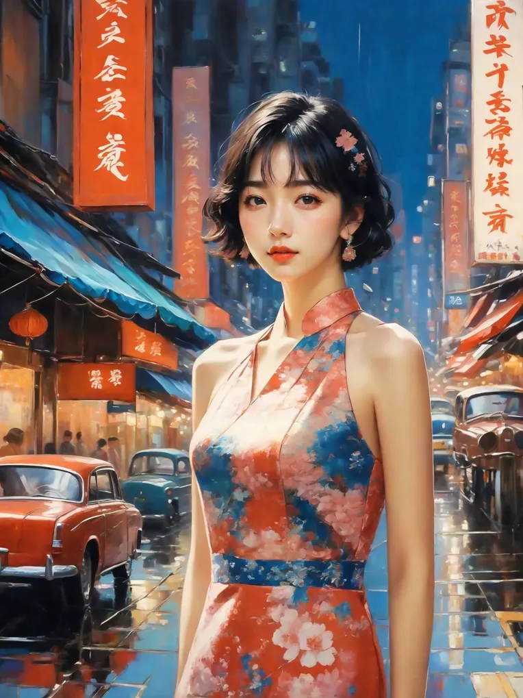 Hand-Drawn,Traditional Painting Media,Girl,LoRA,SD 1.5